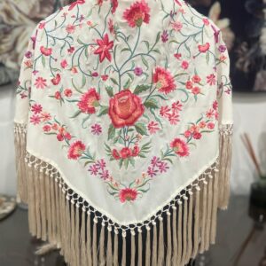 Mantón Crespón Bordado