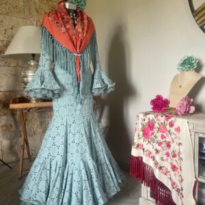 Vestido de gitana verde empolvado