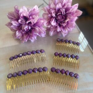 PEINAS RESINA EN MALVA TAMAÑO GRANDE